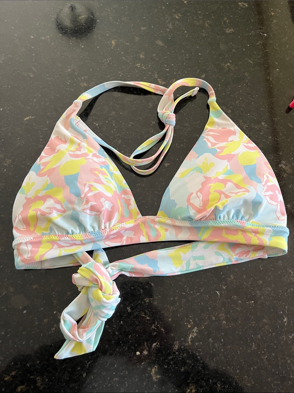 Victoria's Secret Pastel Floral Bikini Top - Pink, Yellow, Blue